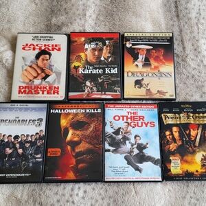 Lot of 7 DVDs Action and Adventure Movie Collection
